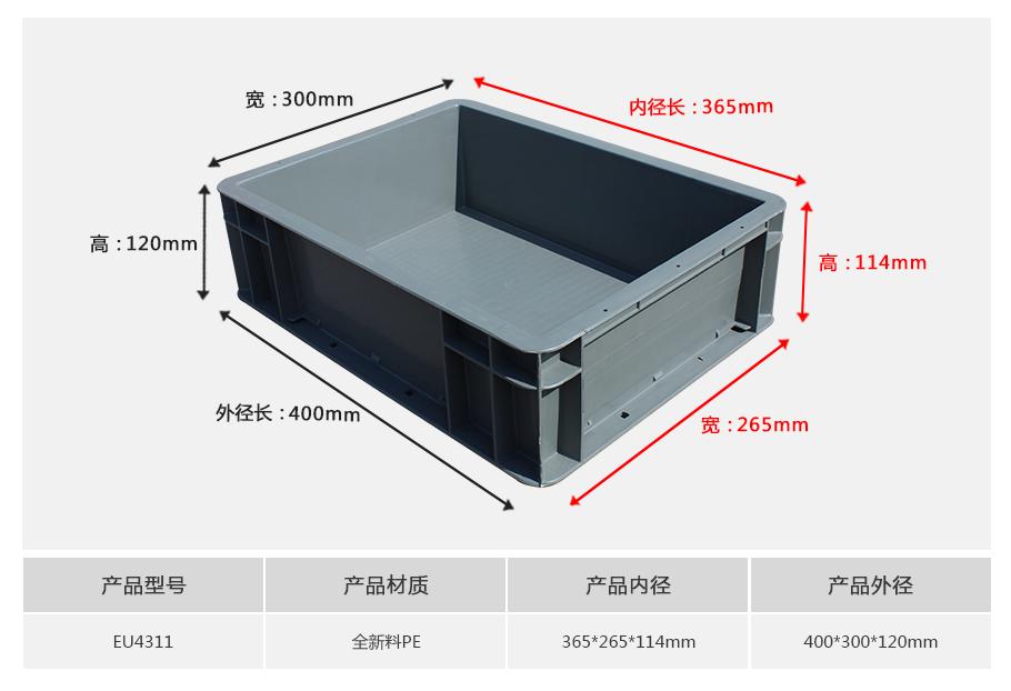 軒盛塑業(yè)EU4311塑料物流箱