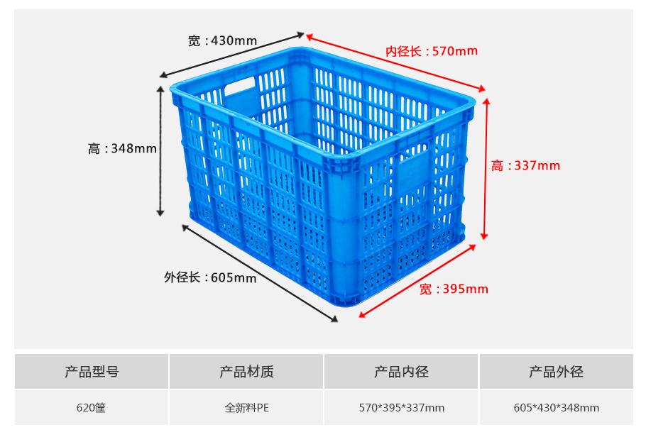 軒盛塑業(yè)620塑料周轉(zhuǎn)筐